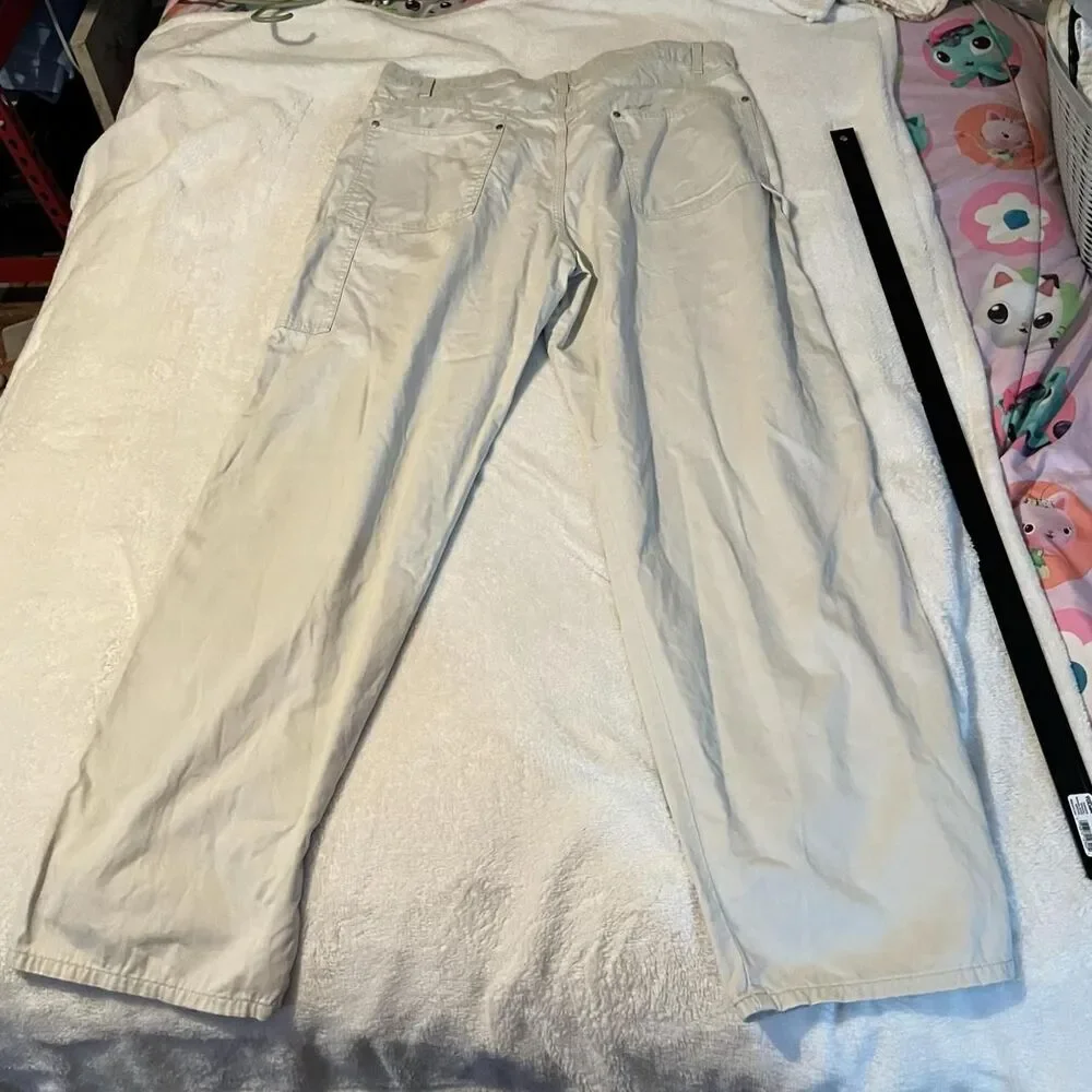 Levi's SilverTab Pants Mens Size 37 Beige Carpenter Khakis Relaxed 32 Inseam